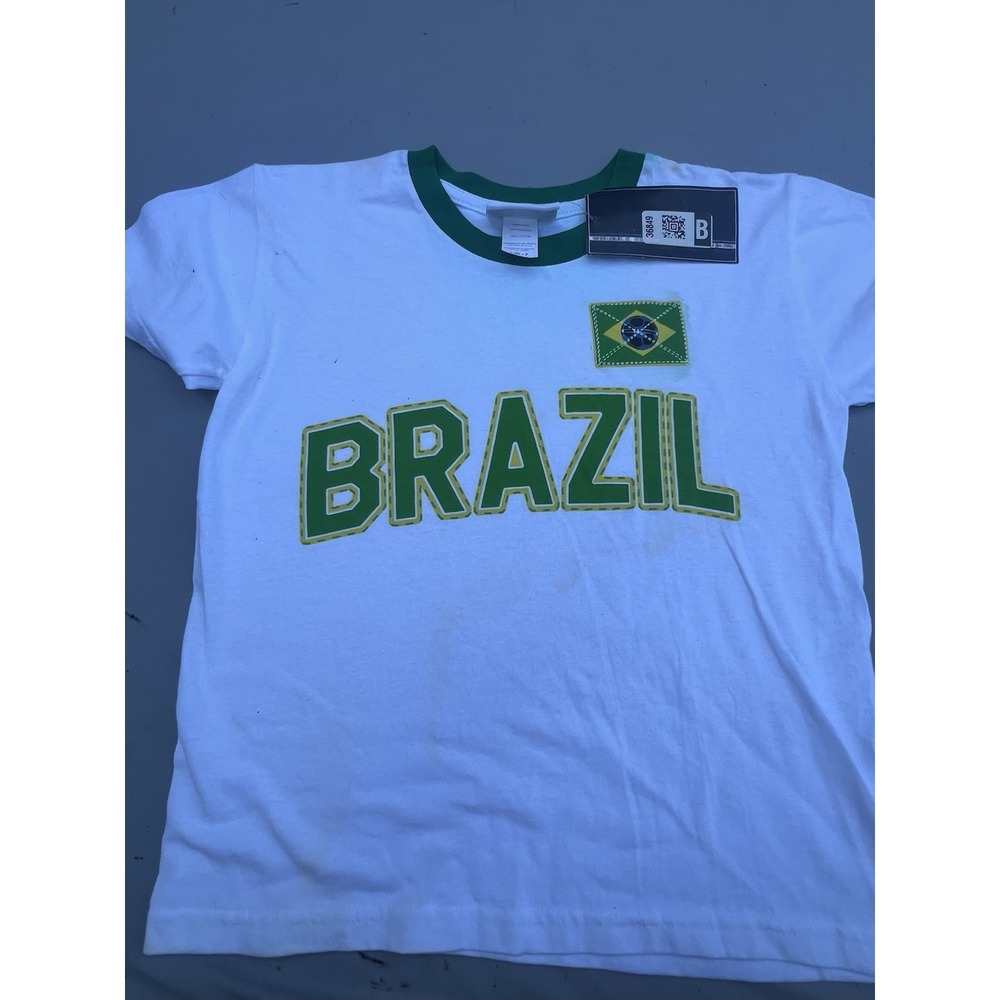 New Vintage Mad Engine Soccer Shirt Kids‎ Brazil Size L/G 7